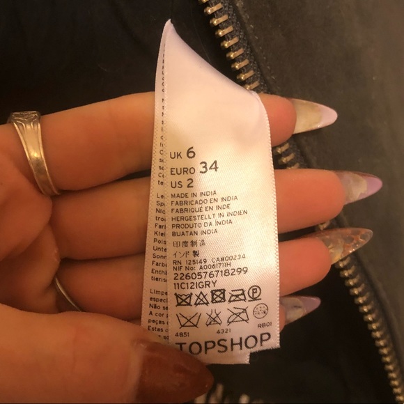 TOPSHOP Genuine Suede Fringe Jacket! MINT! SZ 2! - Picture 5 of 7